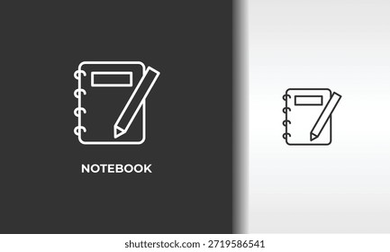 Ilustración De Símbolo Aislado De Vector, Icono O Logotipo De Libreta