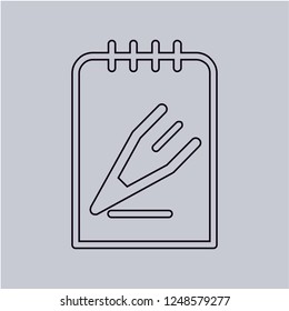 Notebook vector icon. Modern, simple, isolated, flat best quality icon for web site designs or mobile apps. Vector illustration.