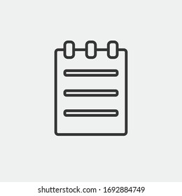 notebook vector icon note taking book for office and school