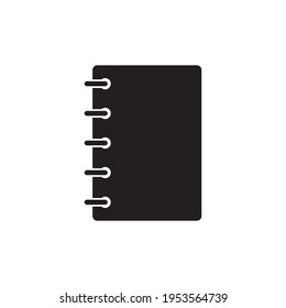 Notebook vector icon on white background
