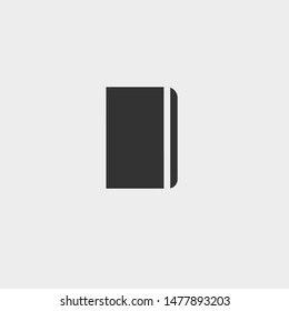 notebook vector icon sign illustration grey background