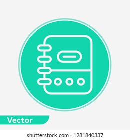 Notebook vector icon sign symbol