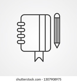 Notebook vector icon sign symbol