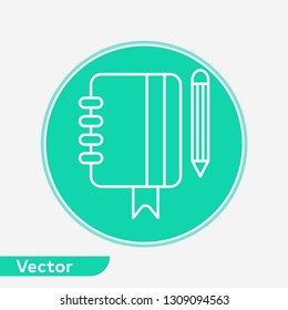 Notebook vector icon sign symbol