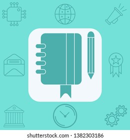 Notebook vector icon sign symbol