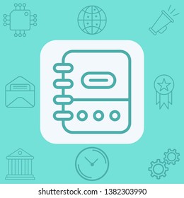 Notebook vector icon sign symbol