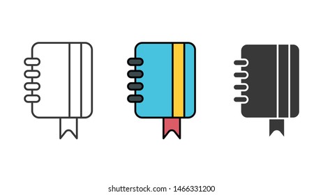 Notebook vector icon sign symbol