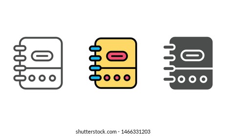 Notebook vector icon sign symbol