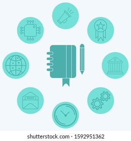 Notebook vector icon sign symbol