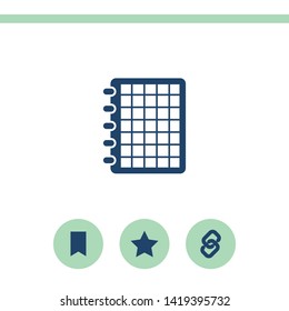 Notebook vector icon. Simple flat icon on white background.