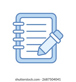Icono de Vector de Vector de cuaderno Ilustración de stock