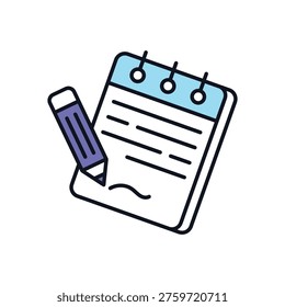 Notebook vector icon stock illustration