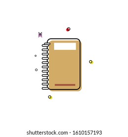 notebook vector icon symbol isolated white background
