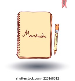 Notebook. Vector illustration hand drawn.