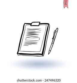 Notebook. Vector illustration hand drawn.