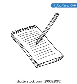 Notebook. Vector illustration hand drawn.