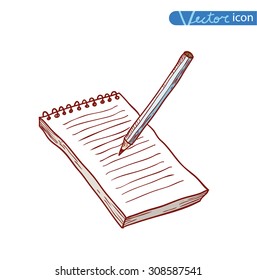 Notebook. Vector illustration hand drawn.