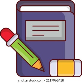 notebook Vector illustration isolated on a transparent background. vector line flat icons for concept or web graphics.