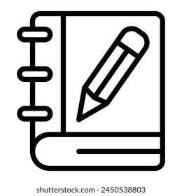 Notebook-Vektorgrafik-Line-Symbol-Design