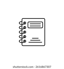 Notebook vector line icon icons design