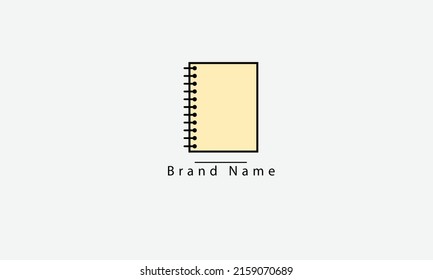 Notebook vector logo design template