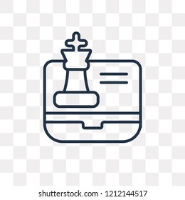 Notebook vector outline icon isolated on transparent background, high quality linear Notebook transparency concept can be used web and mobile