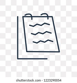 Notebook vector outline icon isolated on transparent background, high quality linear Notebook transparency concept can be used web and mobile