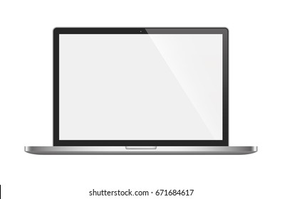 Notebook. Vector. Realistic isolated model - vector stock.