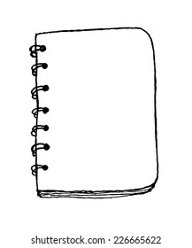 Notebook vector sketch