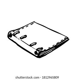 Notebook vector sketch. Doodle illustration