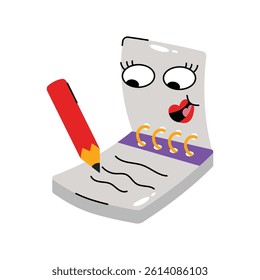 Notebook Vector Sticker. Eps 10 File 