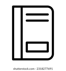 Notebook Vector Thick Line Icon For Personal And Commercial Use.
