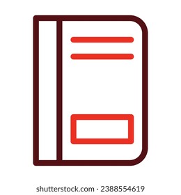 Notebook Vector Thick Line Two Color Icons For Personal And Commercial Use.
