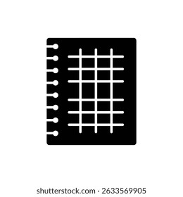 Notebook with Visible Grid for Structured Note-taking