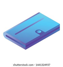Notebook wallet icon. Isometric of notebook wallet vector icon for web design isolated on white background