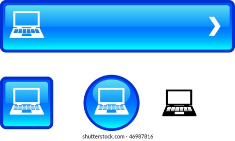 Notebook web buttons. Vector illustration.