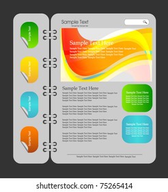 notebook web design template