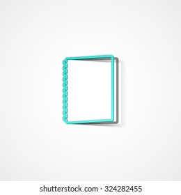 Notebook web icon on white background