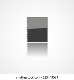 Notebook web icon on white background