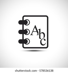 Notebook Web Icon. Vector Icon.
