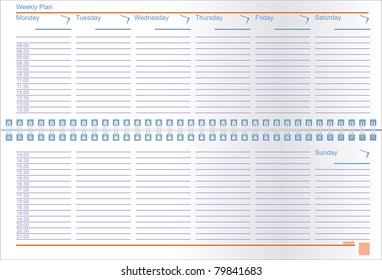 Notebook weekly planner