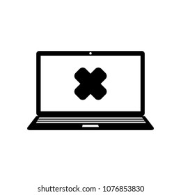 Notebook whit false icon. Vector illustration