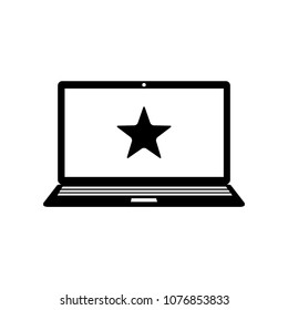 Notebook whit favorite icon. Vector illustration