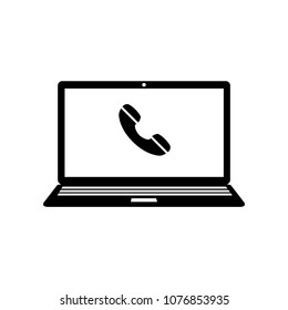 Notebook whit phone icon. Vector illustration