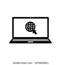 Notebook whit web sign. Vector illustration