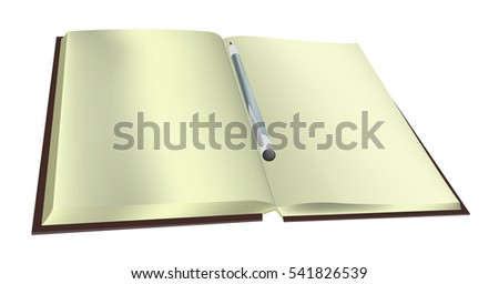 notebook and white ballpoint Pen