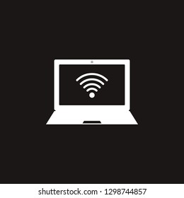 notebook wifi icon. notebook wifi vector design. sign design