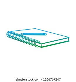 notebook and wood pencil school tools background