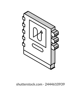 notebook with work planning isometric icon vector. notebook with work planning sign. isolated symbol illustration