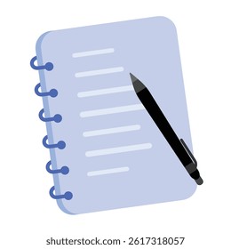 notebook to write something isolated on a white background